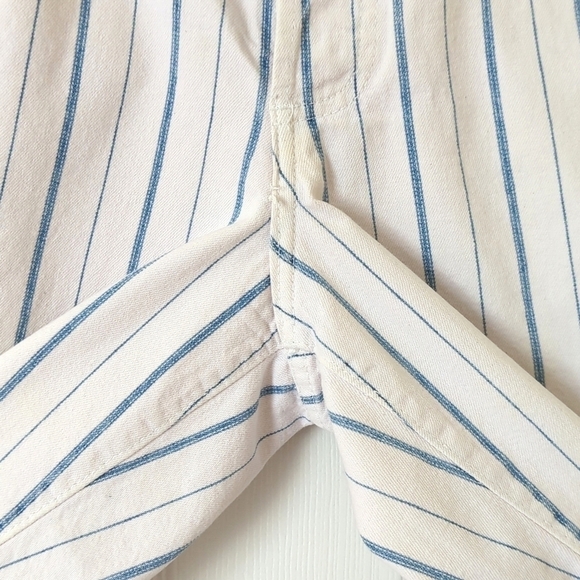 Guess by Georges Marciano 80's Vintage Relaxed High Rise Striped Jean Shorts 2 - Picture 7 of 12